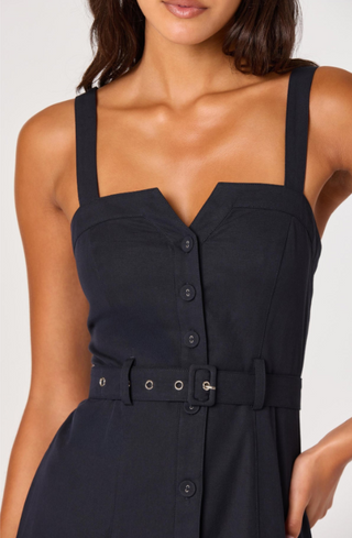 McKinley Button-Front Midi Dress
