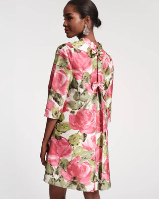 Diplomat Mini Dress Pretty Peonies Poly Dupion