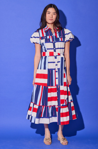 Luna Dress in Maritime Stripe