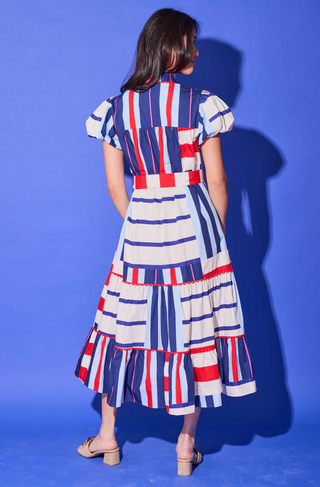Luna Dress in Maritime Stripe
