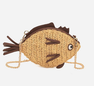 Marine Muse Raffia Fish Bag