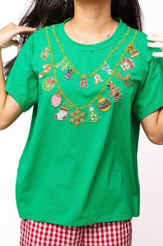 Bright Green Christmas Necklace