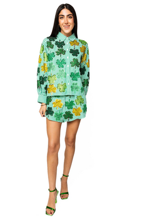 Rhinestone Shamrock Short