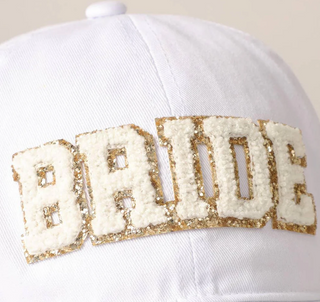 BRIDE Chenille Letter Patch Cotton Baseball Cap