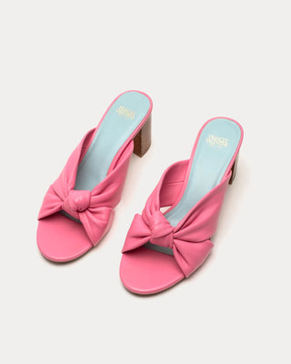 Mollie Slide Heel Nappa Leather Pink