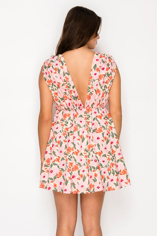 Saffron Bloom Mini Dress