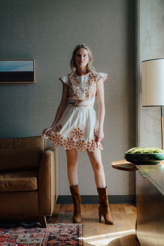 Palermo Short Dress in Caramel