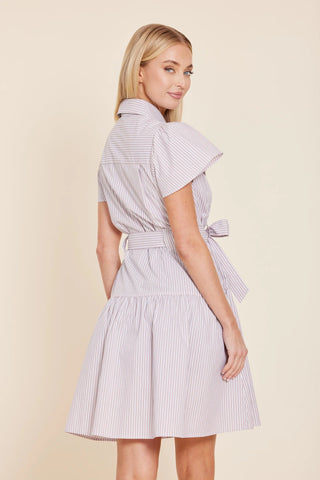 Striped Belted Dress