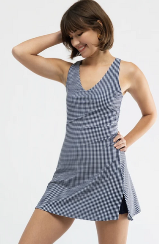 Campbell Dress-Navy Gingham