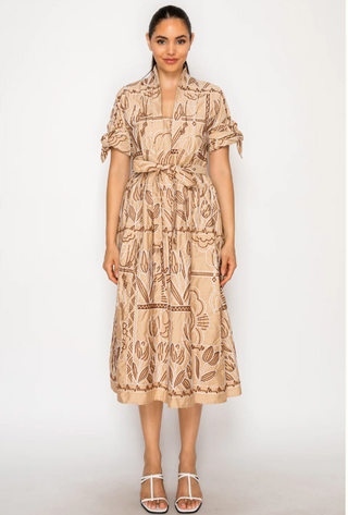 Myra Stitch Shirt Midi Dress