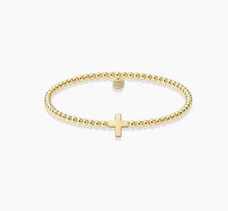 Solid Plus Charm Bracelet- Gold - 6.5