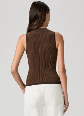 Malia Top - Brown Metallic