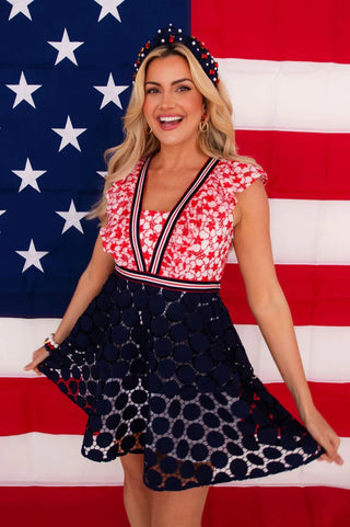 American Beauty Eyelet Dress