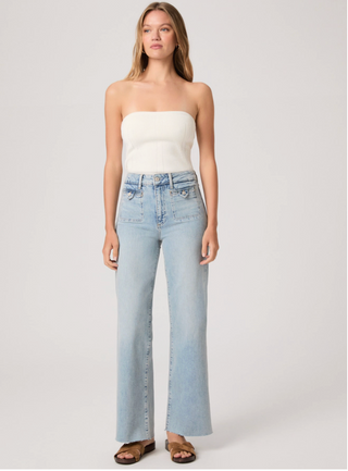 Anessa 31" W/ Welt Stitch Through Pockets + Raw Hem