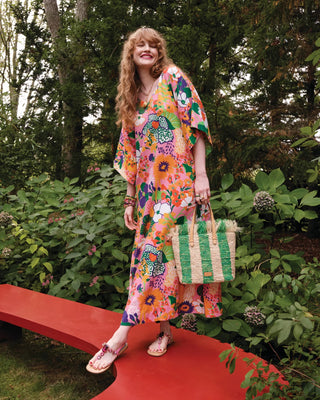 Fin and Tonic Maxi Dress Botanical Bash Cotton