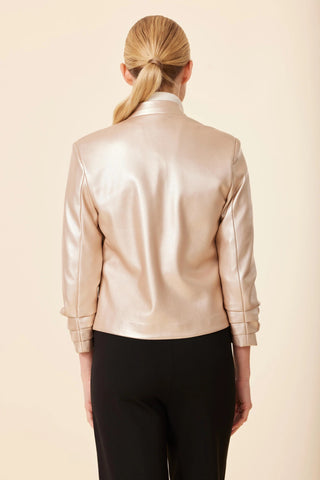 Ruched Sleeve Blazer