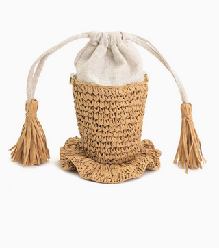 Ocean Whimsy Raffia Fish Bag