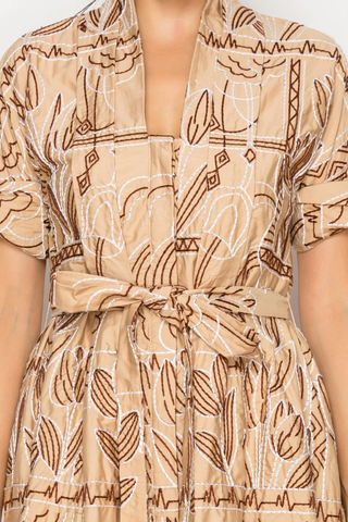 Myra Stitch Shirt Midi Dress