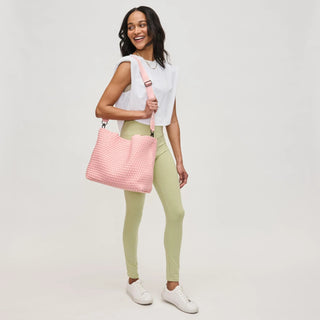 Sky's The Limit Medium Woven Tote Blush