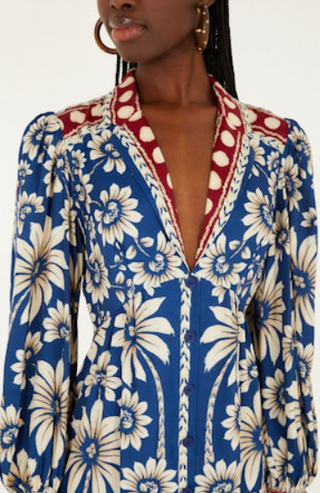 Luna Blue Long Sleeve Mini Dress