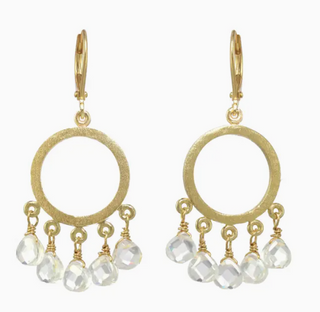 Cubic Zirconia Gold Mini Hoop Earring
