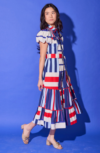 Luna Dress in Maritime Stripe