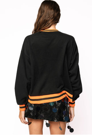 Black Halloween Pumpkin Candy Bucket Sweatshirt