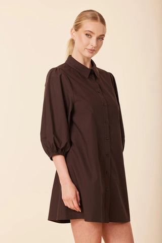 Poplin Exaggerated Sleeve Tunic Dress