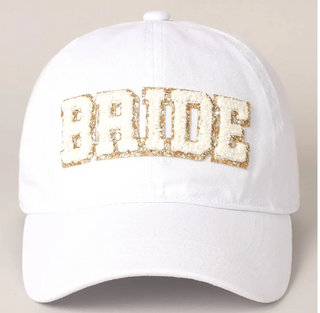 BRIDE Chenille Letter Patch Cotton Baseball Cap