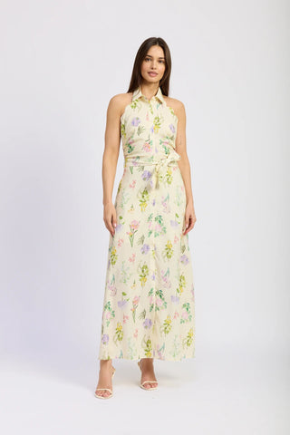 Scallop Halter Maxi Dress