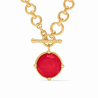 Honeybee Demi Necklace-Iridescent Strawberry