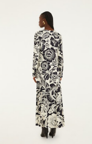 Cashews & Birds Winter White Maxi