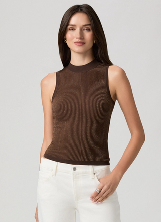 Malia Top - Brown Metallic