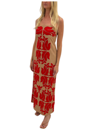 Wess Midi Red/Khaki