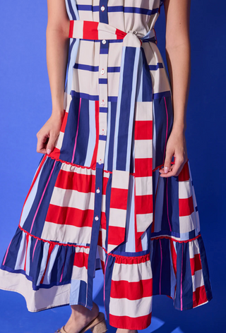 Luna Dress in Maritime Stripe