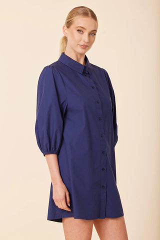 Poplin Exaggerated Sleeve Tunic Dress