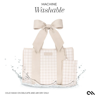 Case-Mate Latte Gingham Bow Jelly Tote Bag