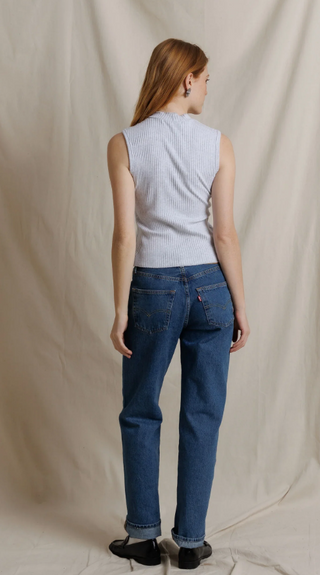 Violet-Mockneck Tank