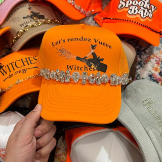 Jumbo Rhinestone Trucker Hat Chain
