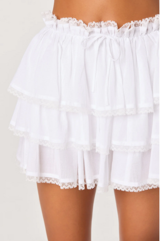 Genever Tiered Ruffle Mini Skirt