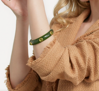 Carnaby Stone Bangle Palmetto Green S