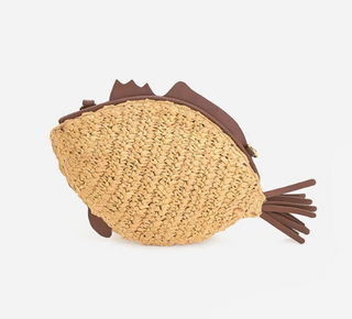 Marine Muse Raffia Fish Bag