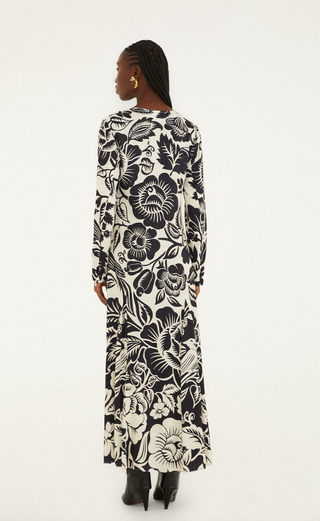 Cashews & Birds Winter White Maxi