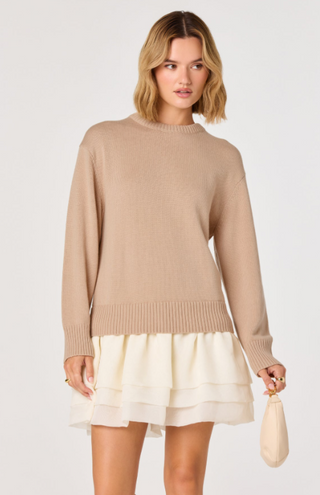 Kalyn Sweater Mixed Media Mini Dress