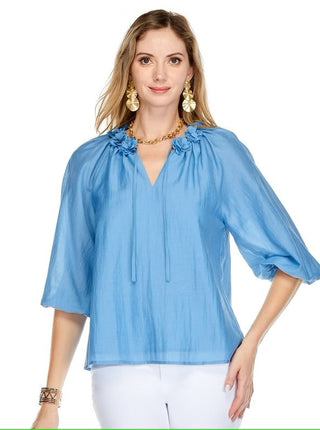 Jade Dimensional Flowers Top