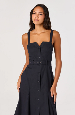 McKinley Button-Front Midi Dress