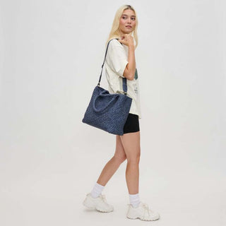 Sky's The Limit Medium Woven Tote Denim