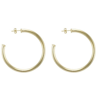Everybody's Favorite Hoops Brushed 18K Gold Plated