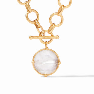 Honeybee Statement Necklace-Iridescent Clear Crystal