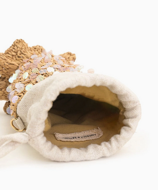 Ocean Whimsy Raffia Fish Bag